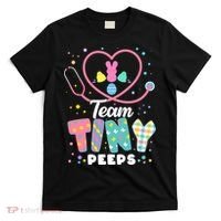 Cute Happy Easter Team Tiny Peeps Nurse Doctor Stethoscope T-Shirt thumb 0