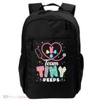 Cute Happy Easter Team Tiny Peeps Nurse Doctor Stethoscope Backpack thumb 0