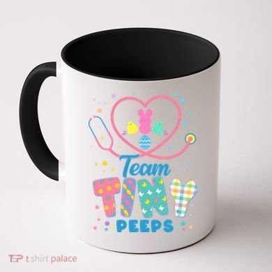 Cute Happy Easter Team Tiny Peeps Nurse Doctor Stethoscope Coffee Mug