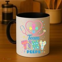 Cute Happy Easter Team Tiny Peeps Nurse Doctor Stethoscope Coffee Mug thumb 4