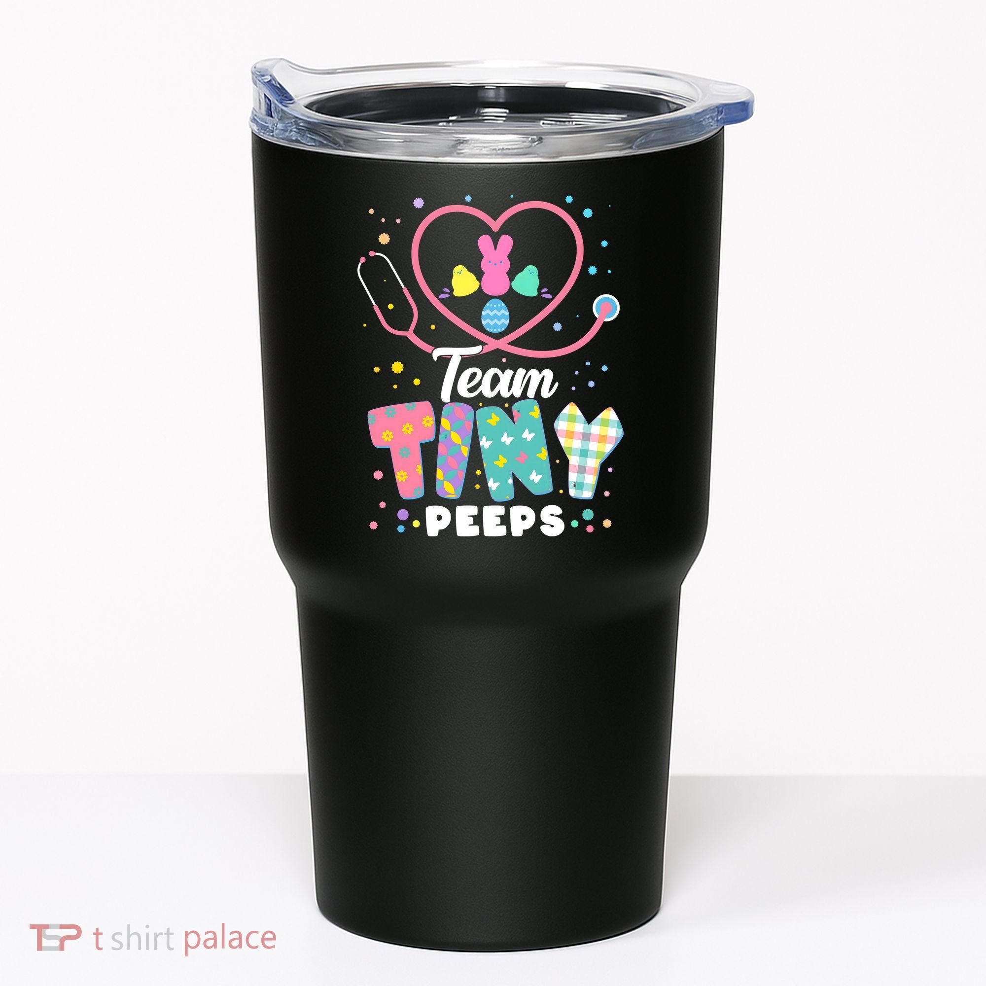 Cute Happy Easter Team Tiny Peeps Nurse Doctor Stethoscope Tumbler