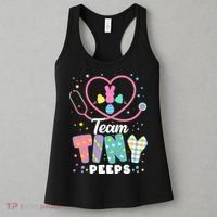Cute Happy Easter Team Tiny Peeps Nurse Doctor Stethoscope Women's Tank Top thumb 3