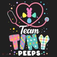 Cute Happy Easter Team Tiny Peeps Nurse Doctor Stethoscope Hat thumb 2