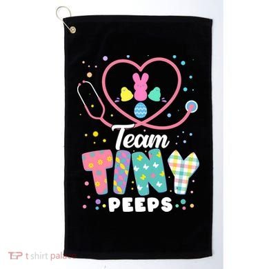 Cute Happy Easter Team Tiny Peeps Nurse Doctor Stethoscope Golf Towel