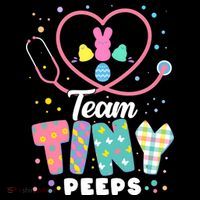 Cute Happy Easter Team Tiny Peeps Nurse Doctor Stethoscope Women's T-Shirt thumb 6