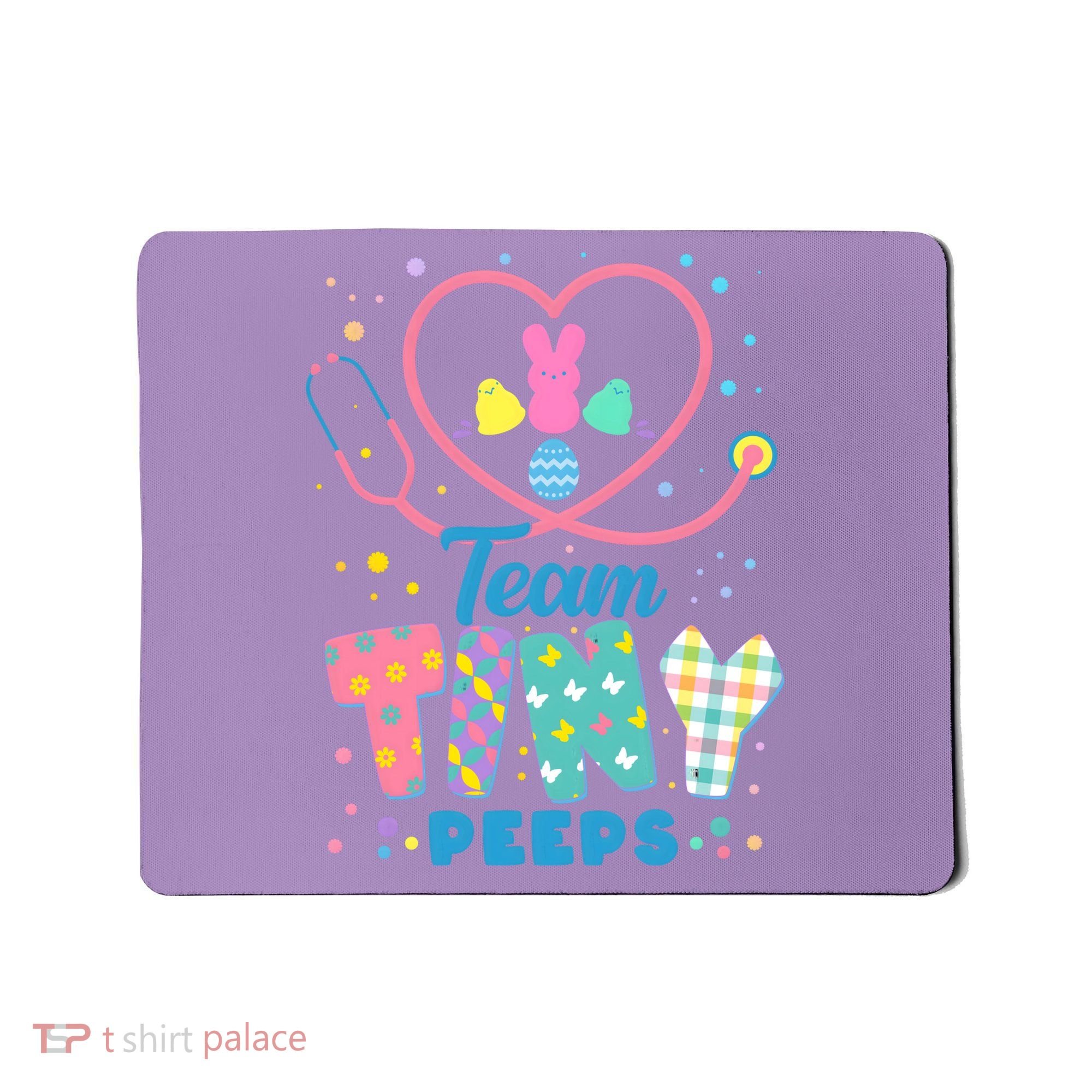 Cute Happy Easter Team Tiny Peeps Nurse Doctor Stethoscope Mousepad