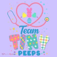 Cute Happy Easter Team Tiny Peeps Nurse Doctor Stethoscope Mousepad thumb 1