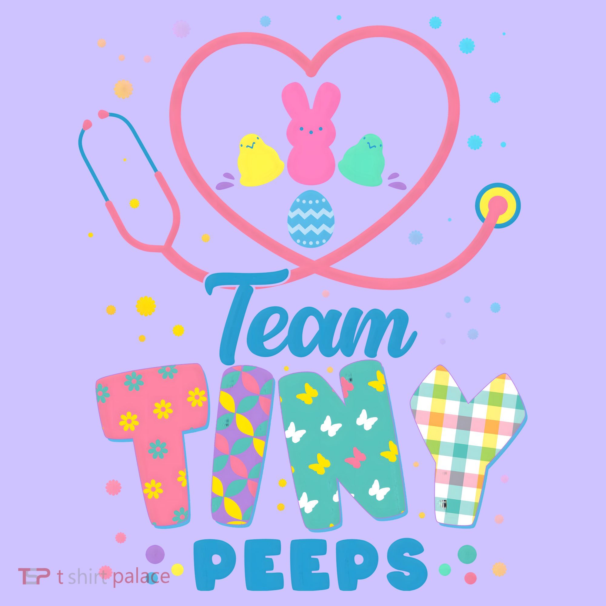 Cute Happy Easter Team Tiny Peeps Nurse Doctor Stethoscope Mousepad