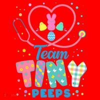 Cute Happy Easter Team Tiny Peeps Nurse Doctor Stethoscope Santa Hat thumb 1