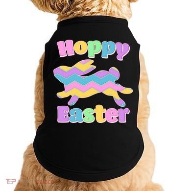 Cute Hoppy Easter Colorful Easter Bunny Doggie Tank