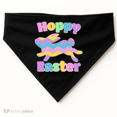 Cute Hoppy Easter Colorful Easter Bunny USA-Made Doggie Bandana