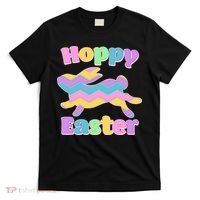 Cute Hoppy Easter Colorful Easter Bunny T-Shirt thumb 0