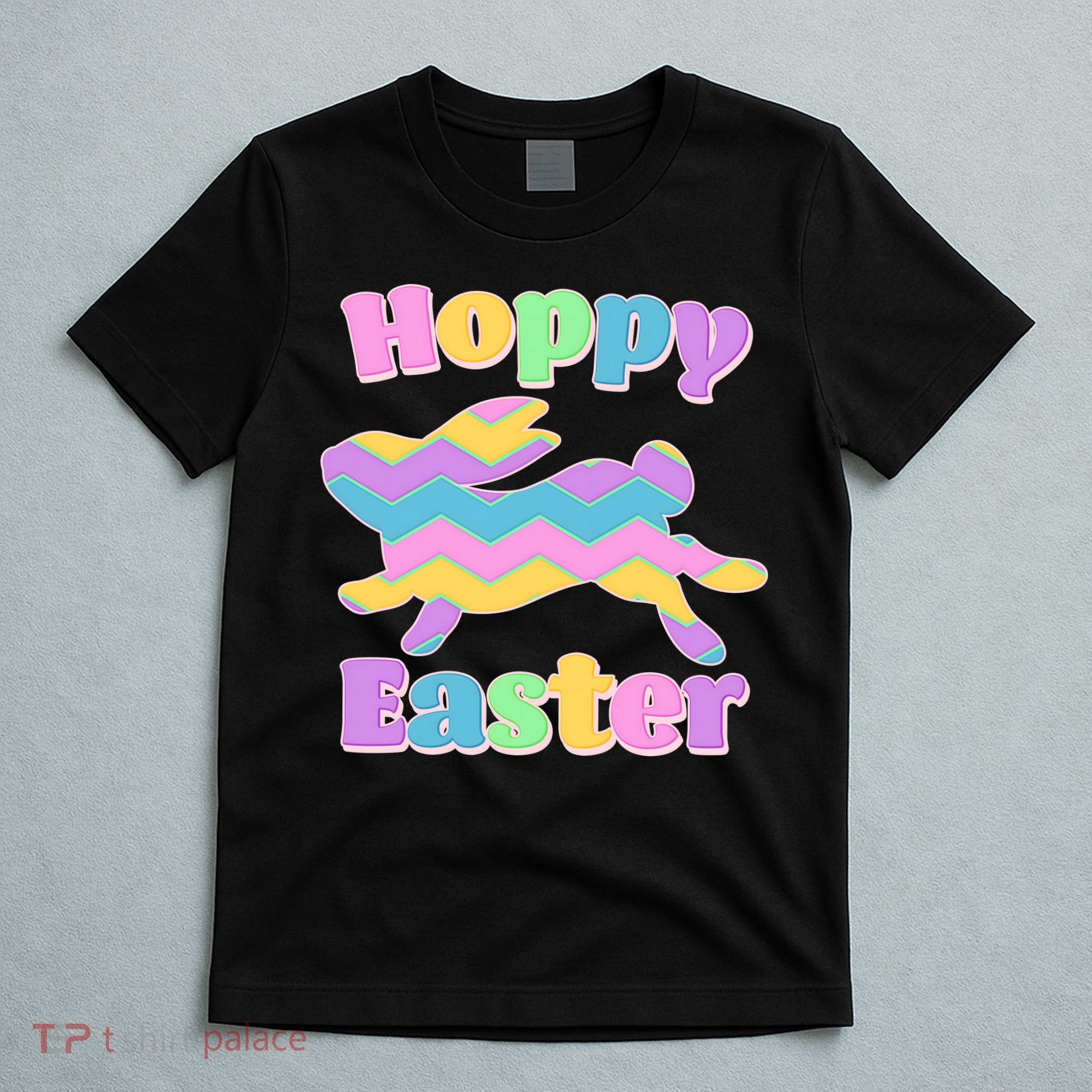 Cute Hoppy Easter Colorful Easter Bunny T-Shirt