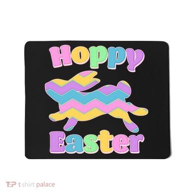 Cute Hoppy Easter Colorful Easter Bunny Mousepad