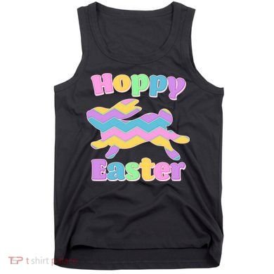 Cute Hoppy Easter Colorful Easter Bunny Tank Top