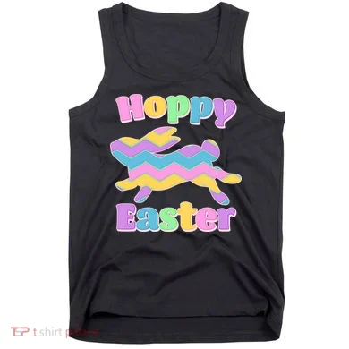 Cute Hoppy Easter Colorful Easter Bunny Tank Top