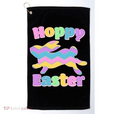 Cute Hoppy Easter Colorful Easter Bunny Golf Towel