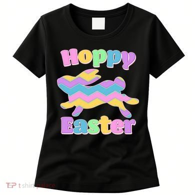 Cute Hoppy Easter Colorful Easter Bunny Women's T-Shirt