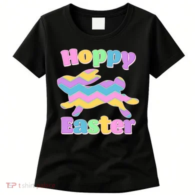 Cute Hoppy Easter Colorful Easter Bunny Women's T-Shirt