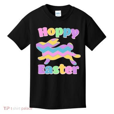 Cute Hoppy Easter Colorful Easter Bunny Kids T-Shirt