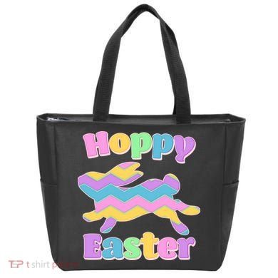 Cute Hoppy Easter Colorful Easter Bunny Tote Bag