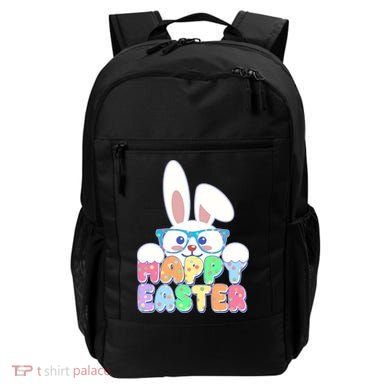 Cute Happy Easter Bunny Rabbit With Glasses Backpack