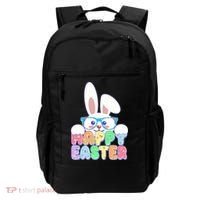 Cute Happy Easter Bunny Rabbit With Glasses Backpack thumb 0