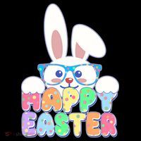 Cute Happy Easter Bunny Rabbit With Glasses Backpack thumb 2