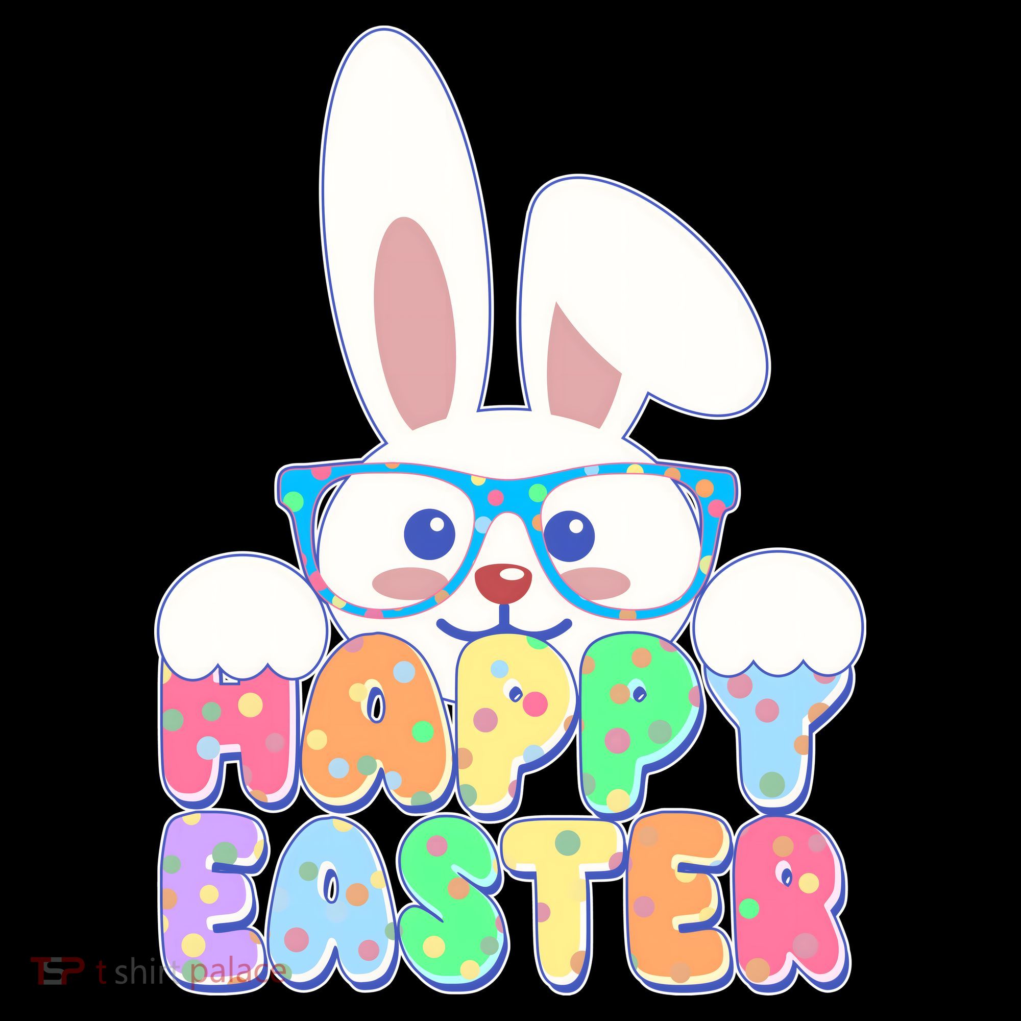 Cute Happy Easter Bunny Rabbit With Glasses Backpack