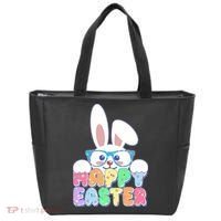 Cute Happy Easter Bunny Rabbit With Glasses Tote Bag thumb 0