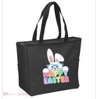 Cute Happy Easter Bunny Rabbit With Glasses Tote Bag thumb 2