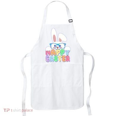 Cute Happy Easter Bunny Rabbit With Glasses Apron