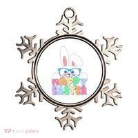 Cute Happy Easter Bunny Rabbit With Glasses Ornament thumb 0