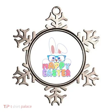 Cute Happy Easter Bunny Rabbit With Glasses Ornament