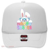 Cute Happy Easter Bunny Rabbit With Glasses Hat thumb 0