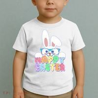 Cute Happy Easter Bunny Rabbit With Glasses Toddler T-Shirt thumb 2