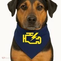 Check Engine Light  USA-Made Doggie Bandana thumb 1