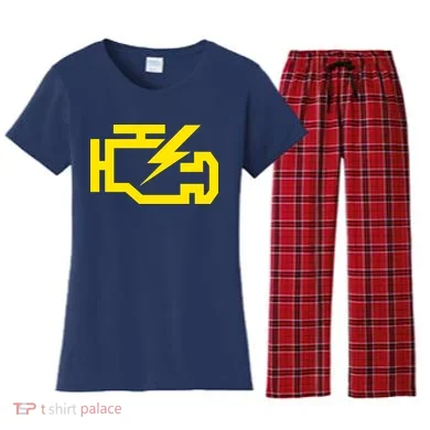 Check Engine Light  Women's Flannel Pajama Set