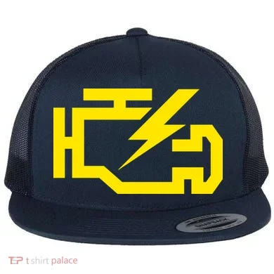 Check Engine Light  Flat Bill Trucker Hat
