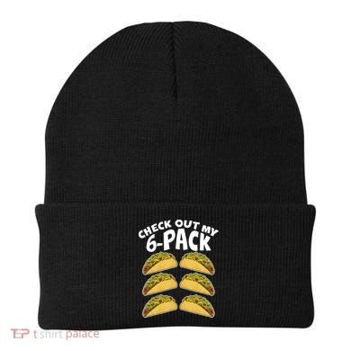 Check Out My 6-Pack Tacos Beanie