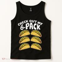 Check Out My 6-Pack Tacos Tank Top thumb 2