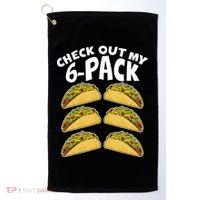 Check Out My 6-Pack Tacos Golf Towel thumb 0