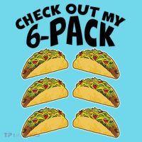 Check Out My 6-Pack Tacos Kids Long Sleeve Shirt thumb 2