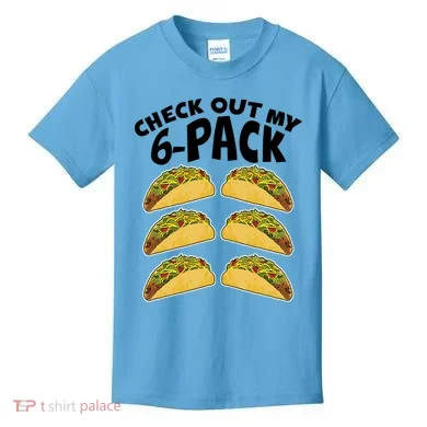 Check Out My 6-Pack Tacos Kids T-Shirt