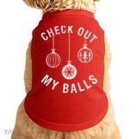 Check Out My Balls Doggie Tank thumb 0