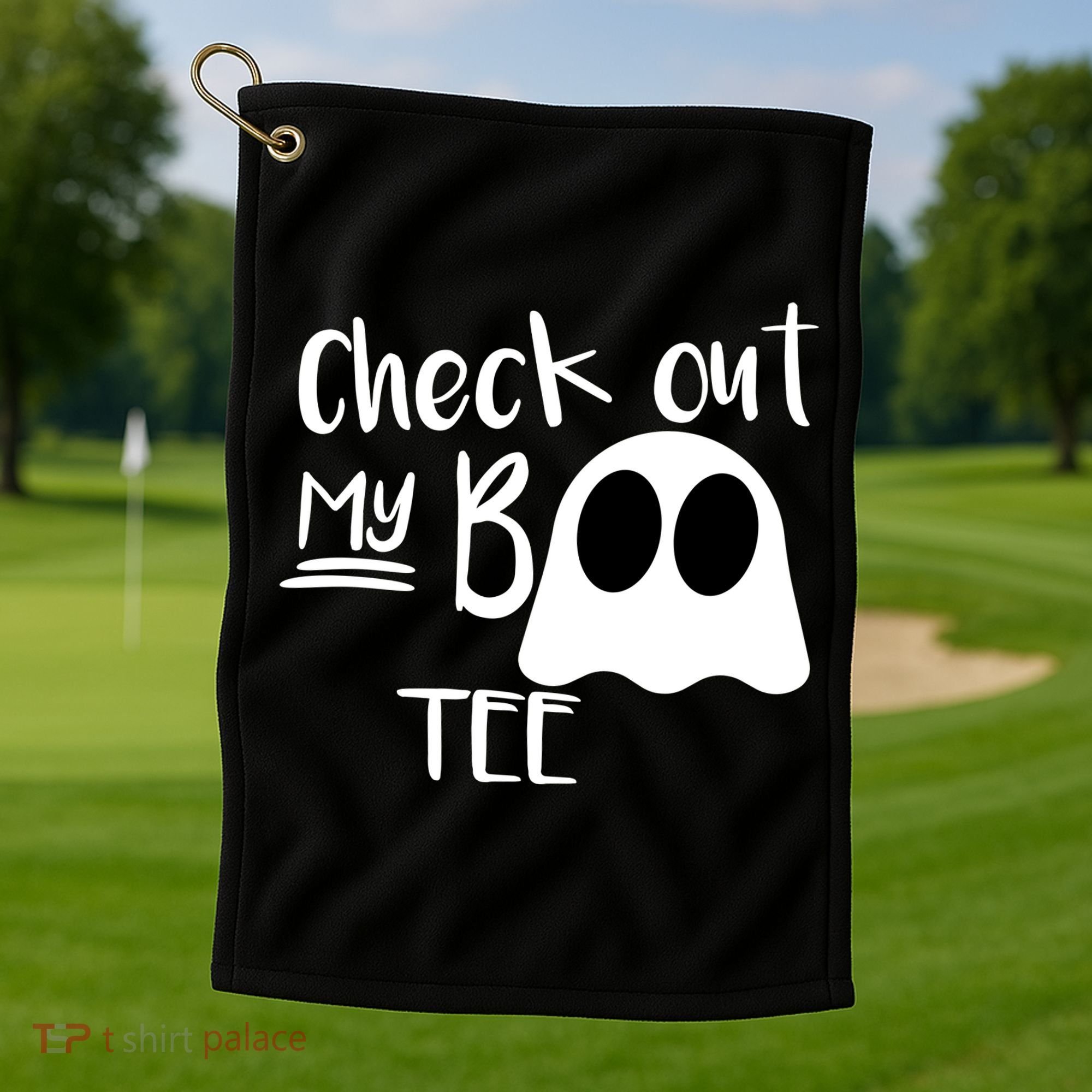 Check Out My Boo Tee Golf Towel