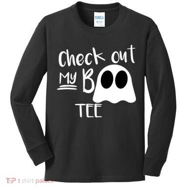 Check Out My Boo Tee Kids Long Sleeve Shirt