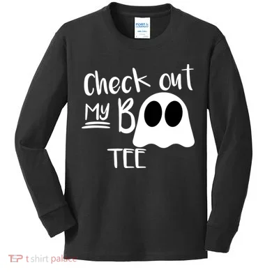 Check Out My Boo Tee Kids Long Sleeve Shirt