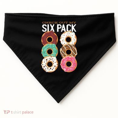 Check Out My Donut Six Pack USA-Made Doggie Bandana
