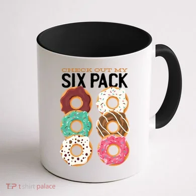 Check Out My Donut Six Pack Coffee Mug back